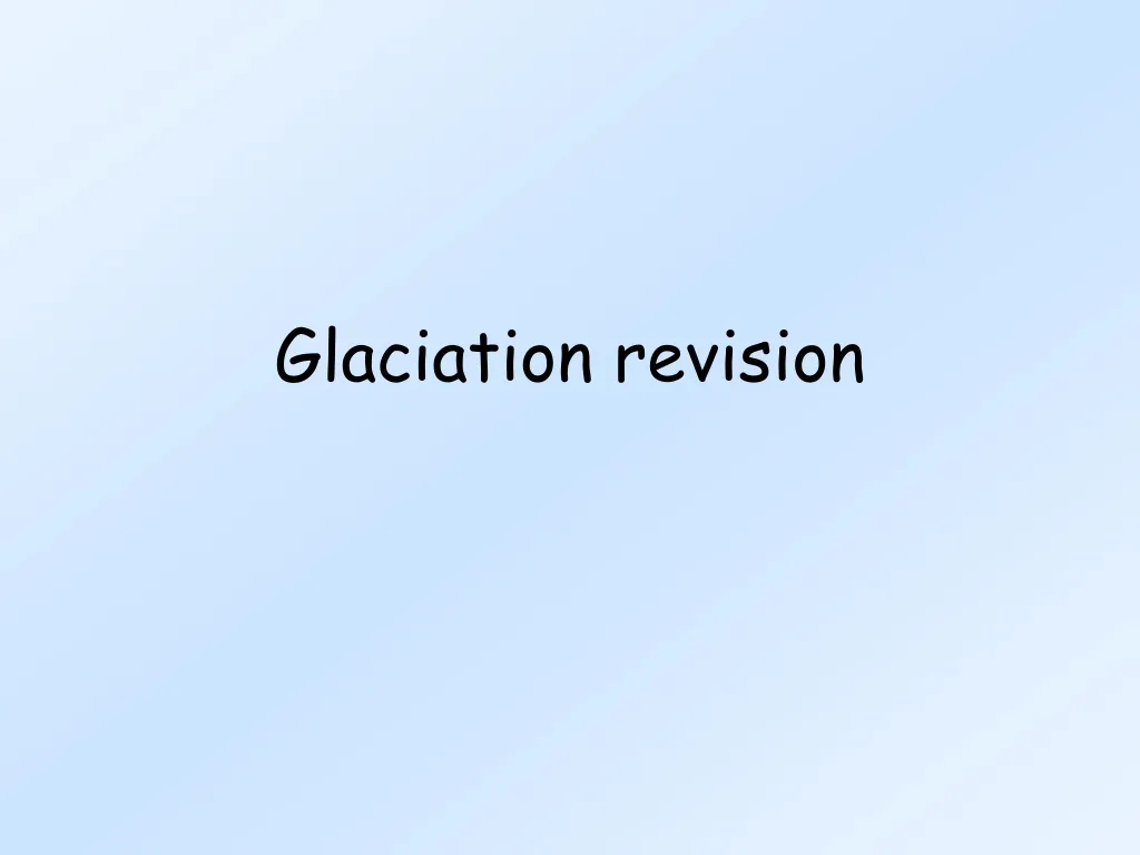 glaciation revision n.