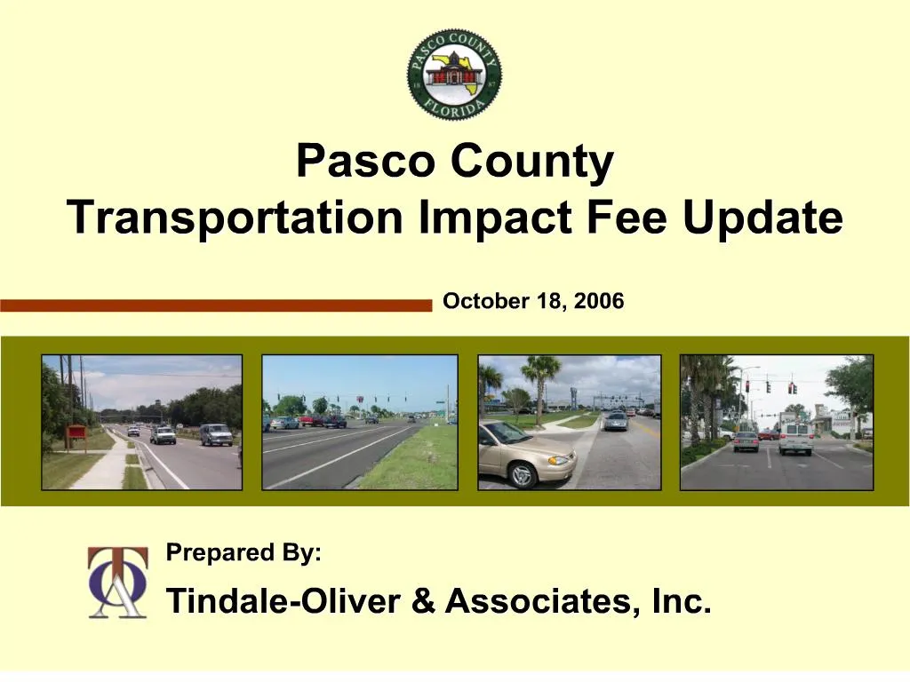 PPT Pasco County Transportation Impact Fee Update PowerPoint Presentation ID197740