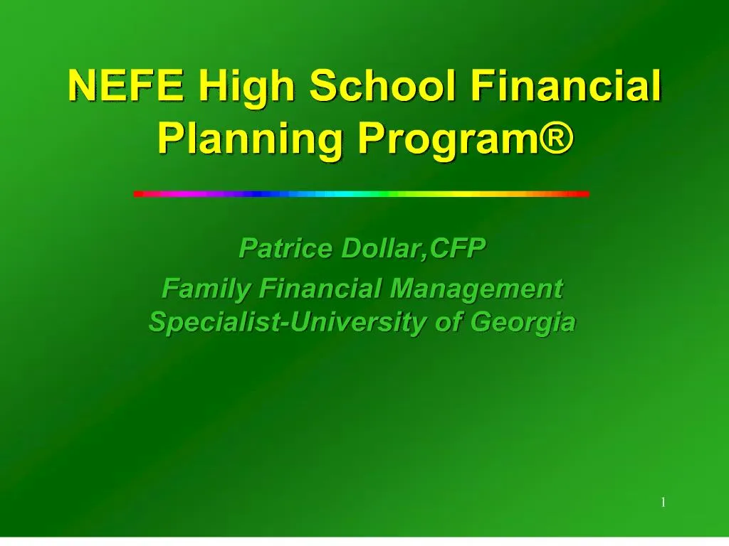 Ppt Nefe High School Financial Planning Program Powerpoint Presentation Id 197797