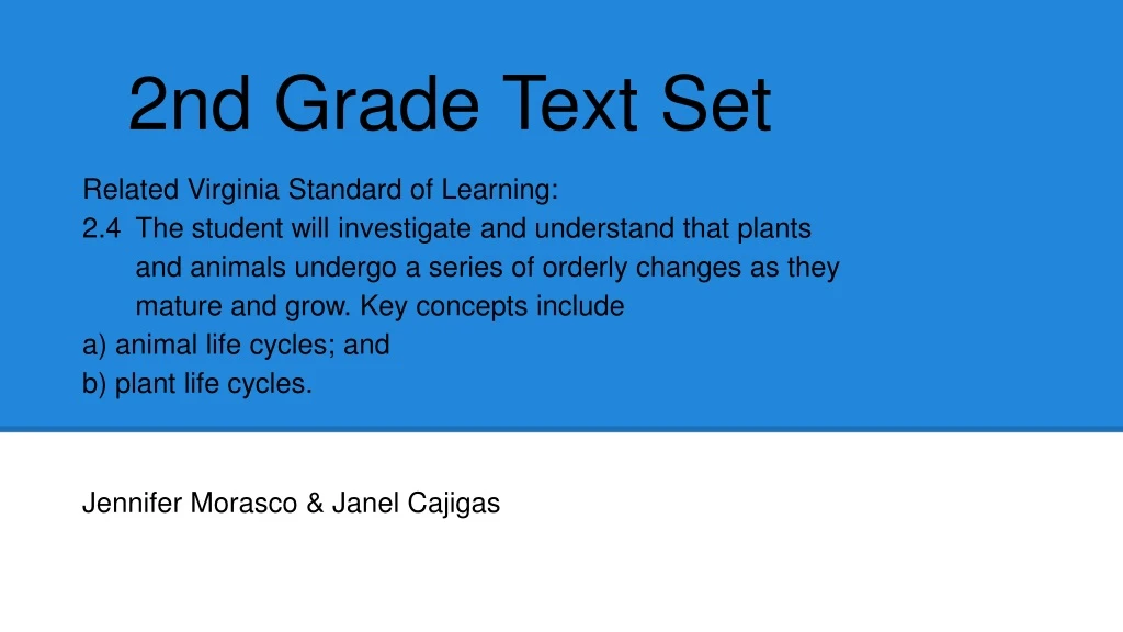 2nd grade text set n.