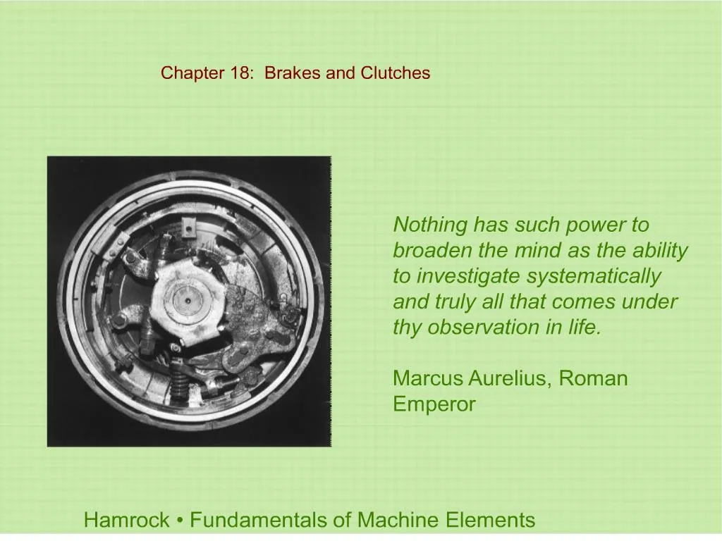 PPT Chapter 18 Brakes and Clutches PowerPoint Presentation, free