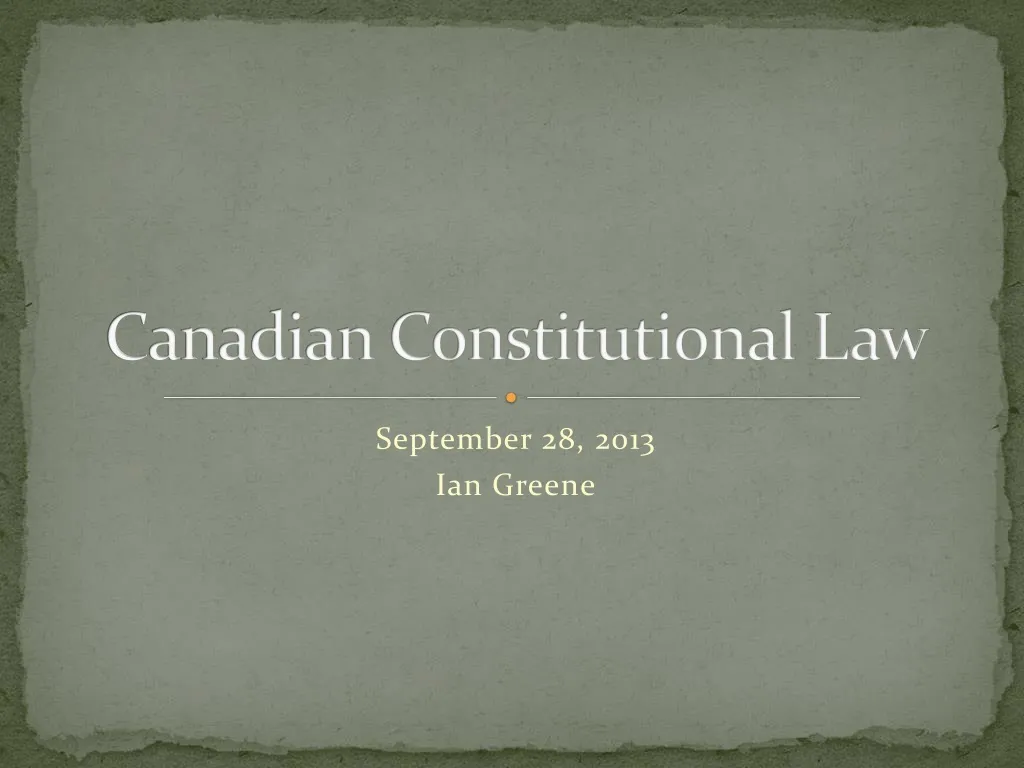 canadian constitutional law n.
