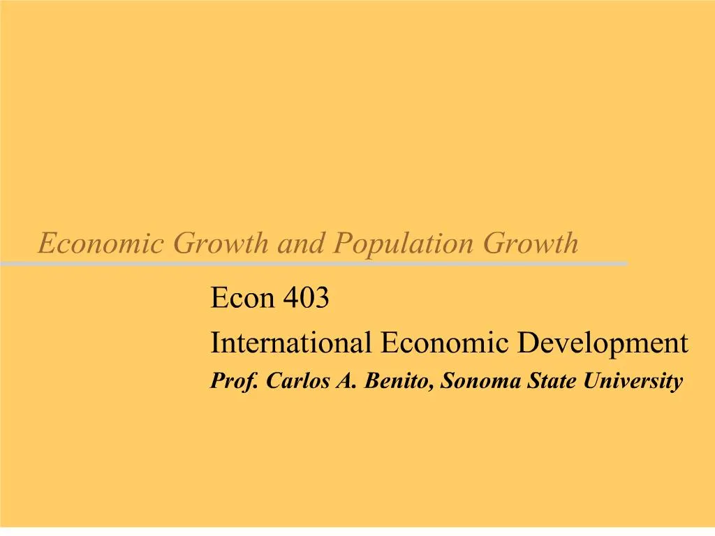 Ppt Economic Growth And Population Growth Powerpoint Presentation