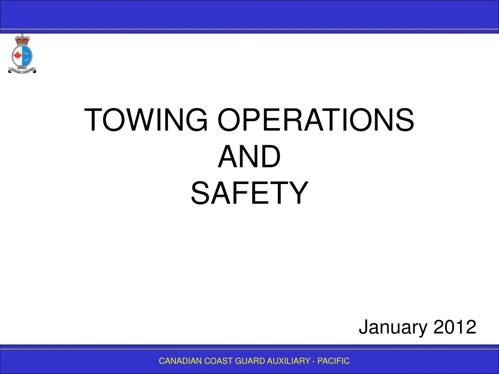 towing operations and safety n.