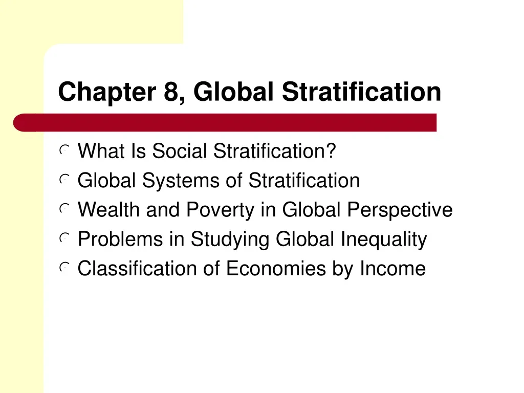 global stratification articles