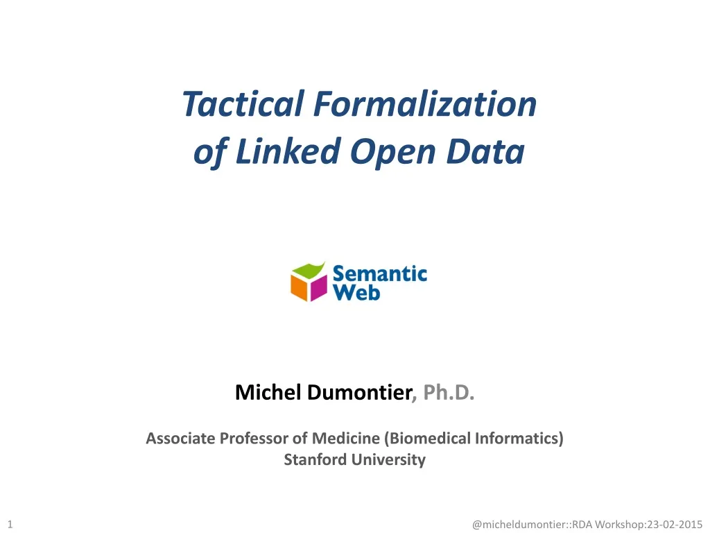 tactical formalization of linked open data n.
