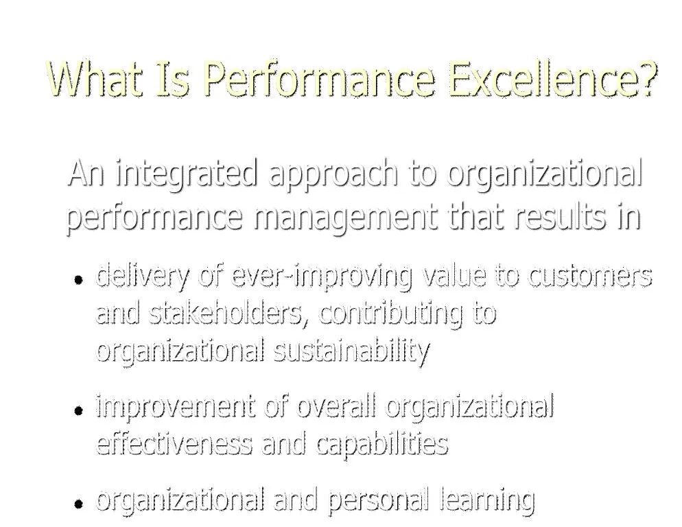 PPT - What Is Performance Excellence PowerPoint Presentation, free ...