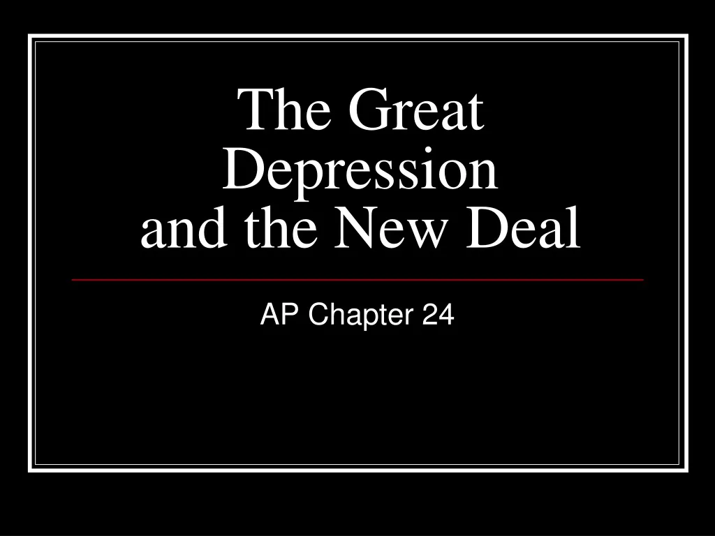 the great depression and the new deal n.