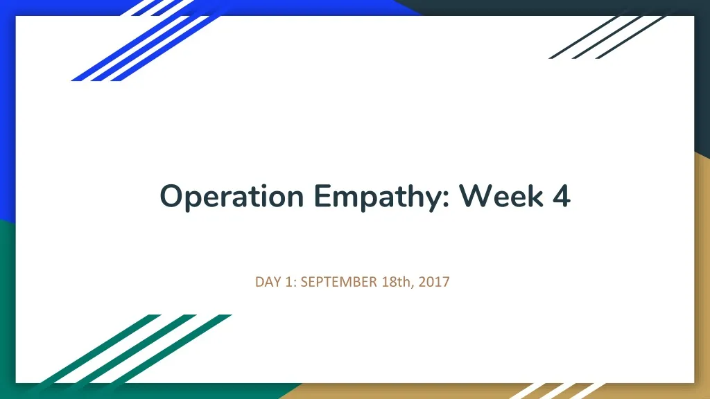operation empathy week 4 n.