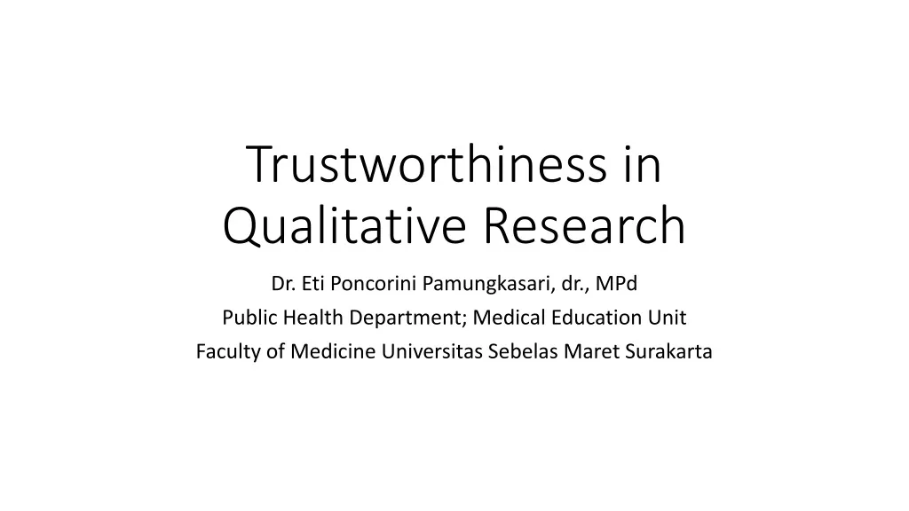 trustworthiness in qualitative research n.