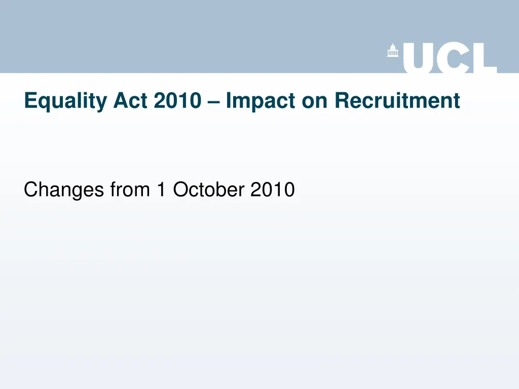 equality act 2010 impact on recruitment n.