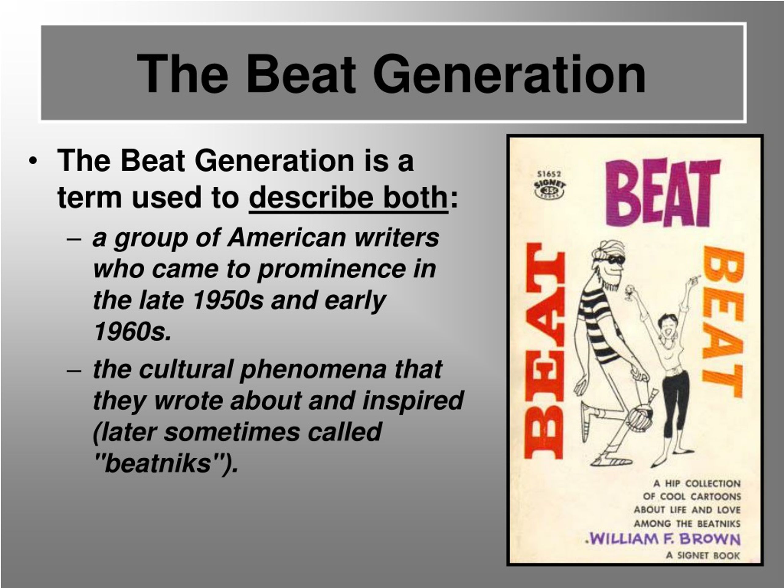 beat generation thesis