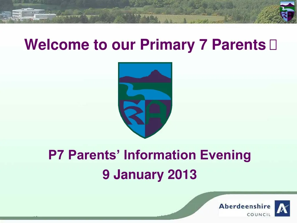 welcome to our primary 7 parents n.