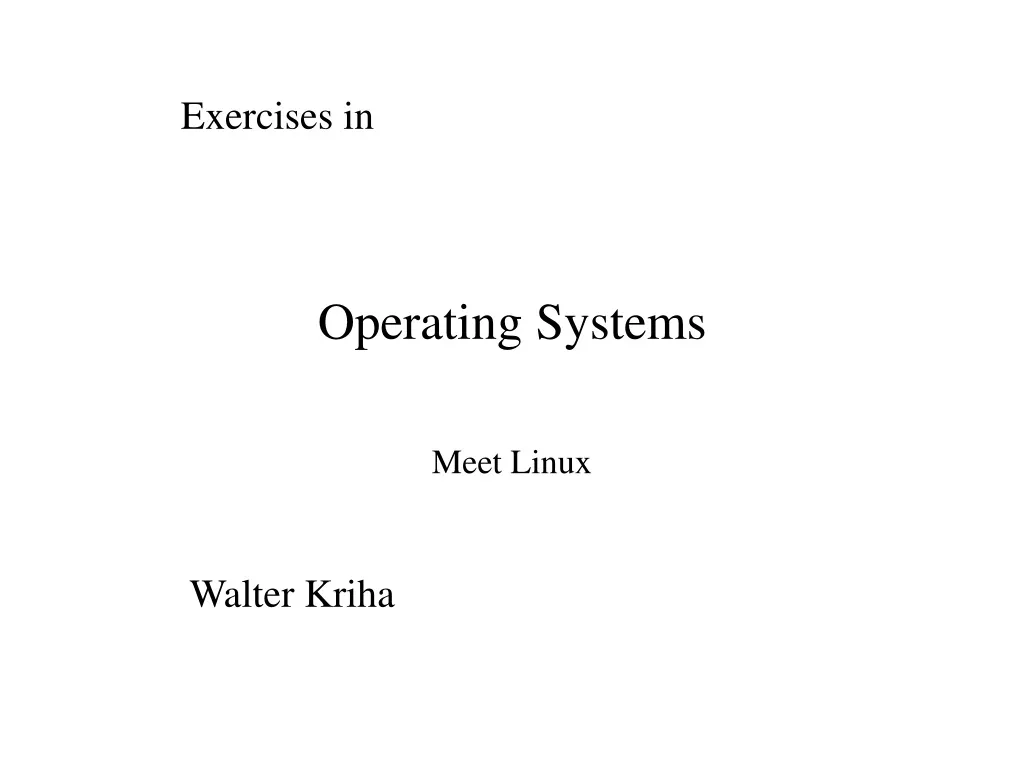 operating systems n.