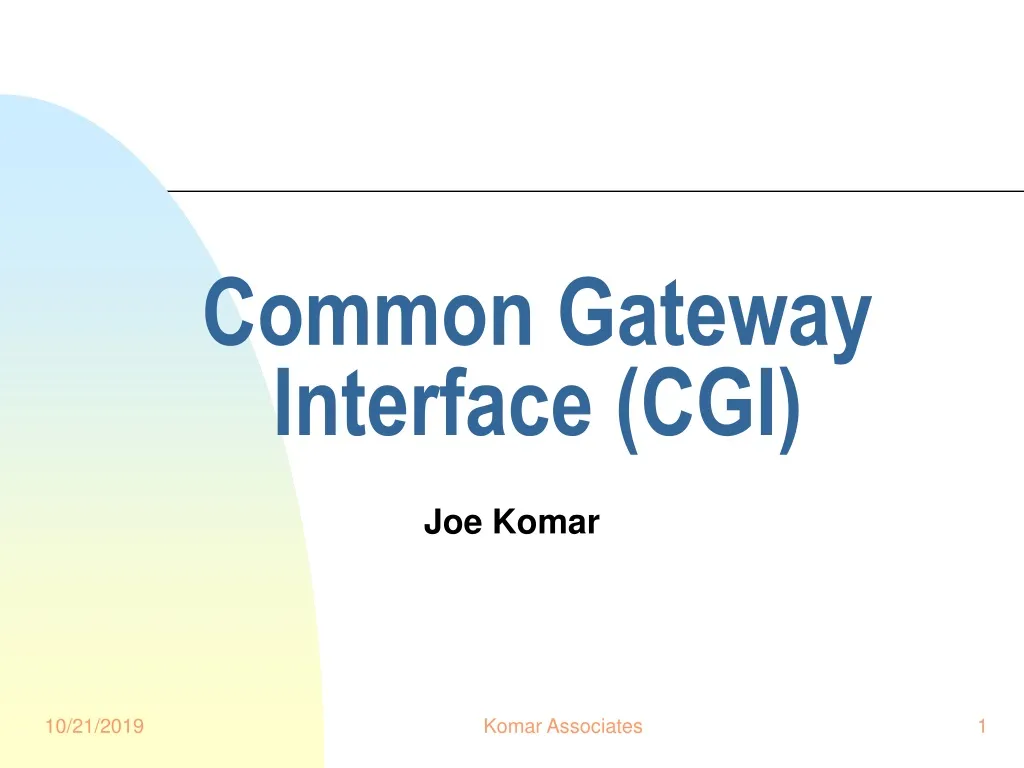 PPT Common Gateway Interface (CGI) PowerPoint Presentation, free