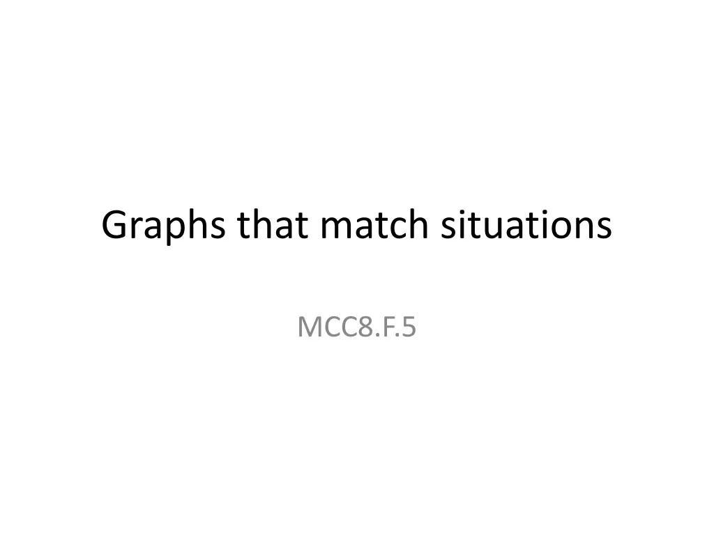 graphs that match situations n.