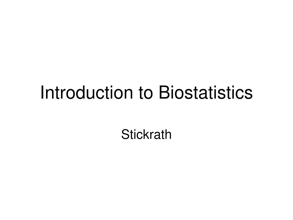 introduction to biostatistics n.
