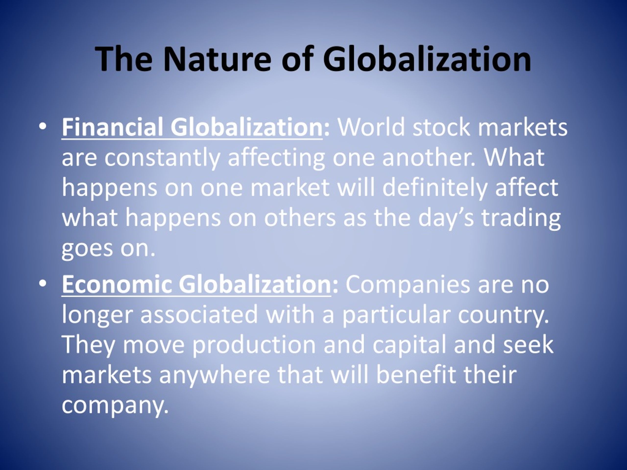 PPT - Globalization: PowerPoint Presentation, free download - ID:208729