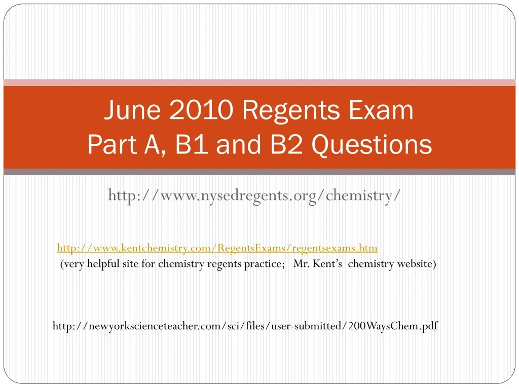 june 2010 regents exam part a b1 and b2 questions n.