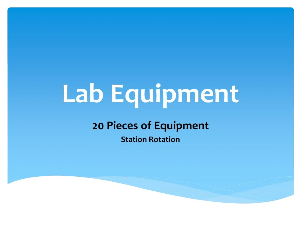 lab equipment n.