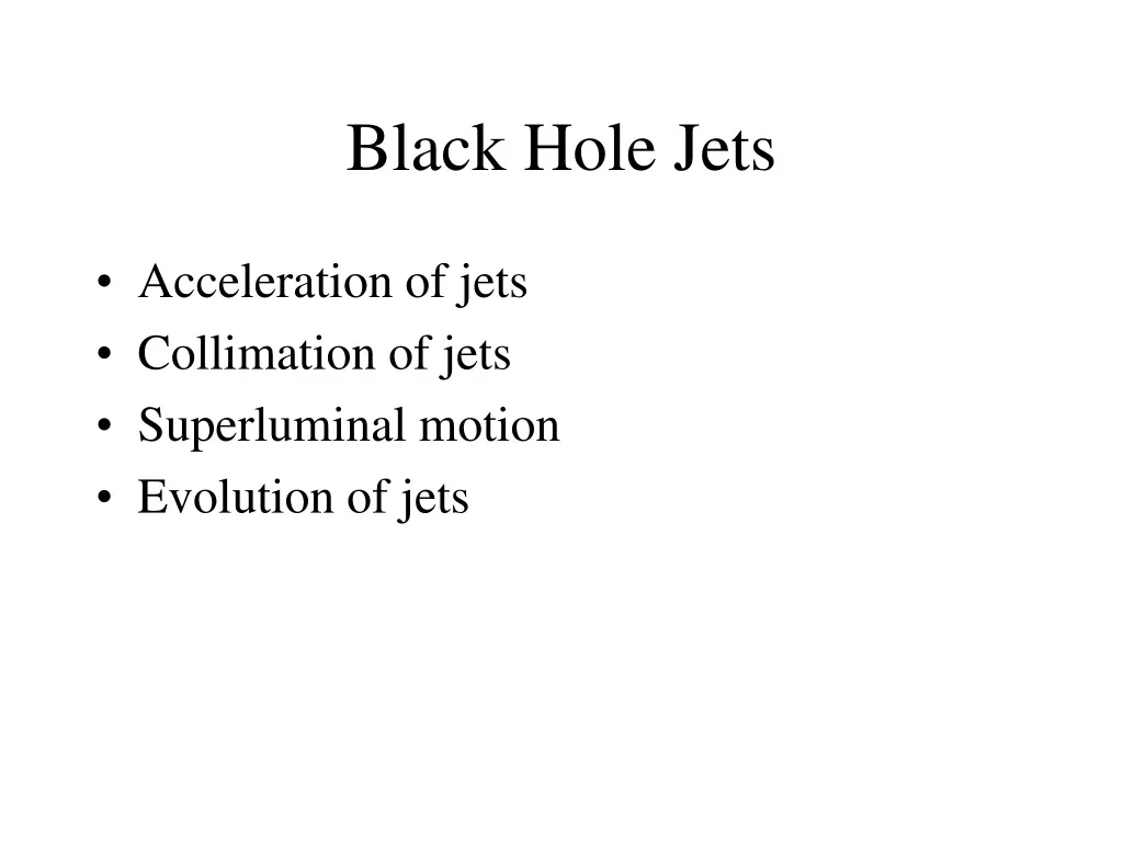 black hole jets n.