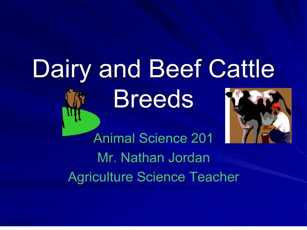 PPT Dairy and Beef Cattle Breeds PowerPoint Presentation, free