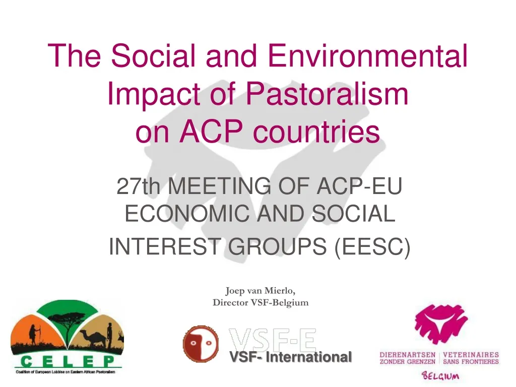 the social and environmental impact of pastoralism on acp countries n.