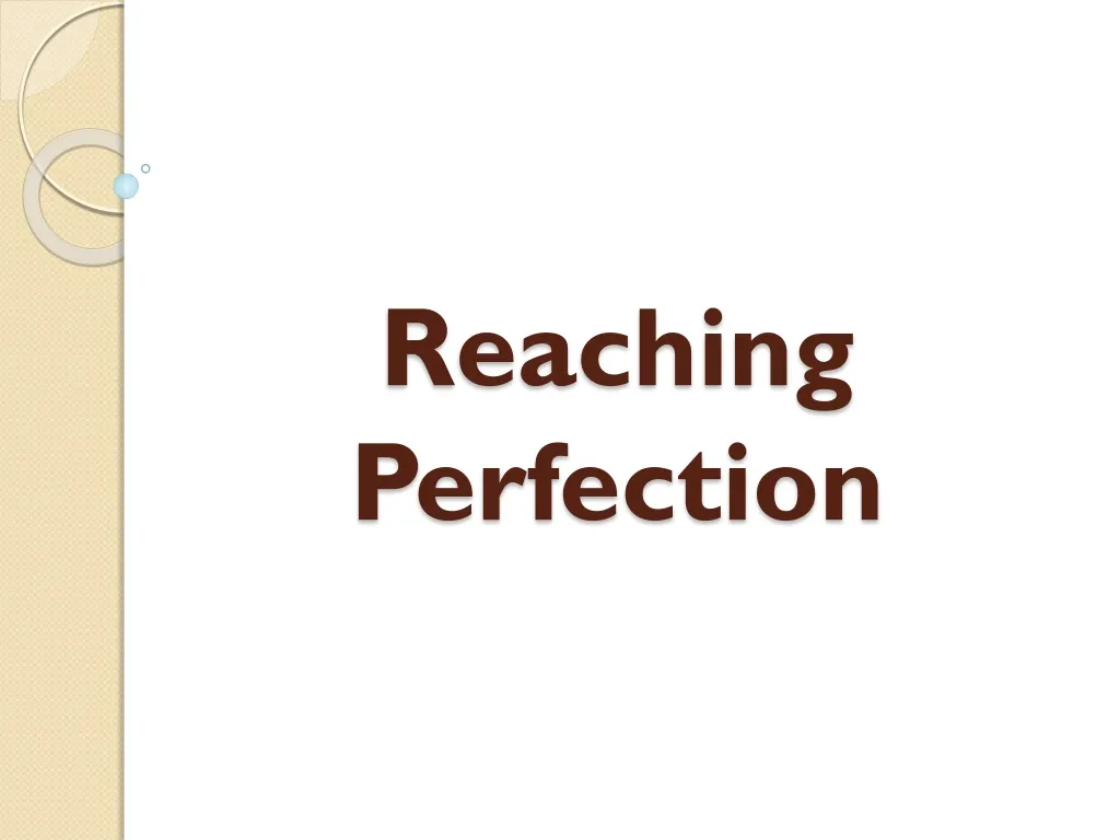 reaching perfection n.