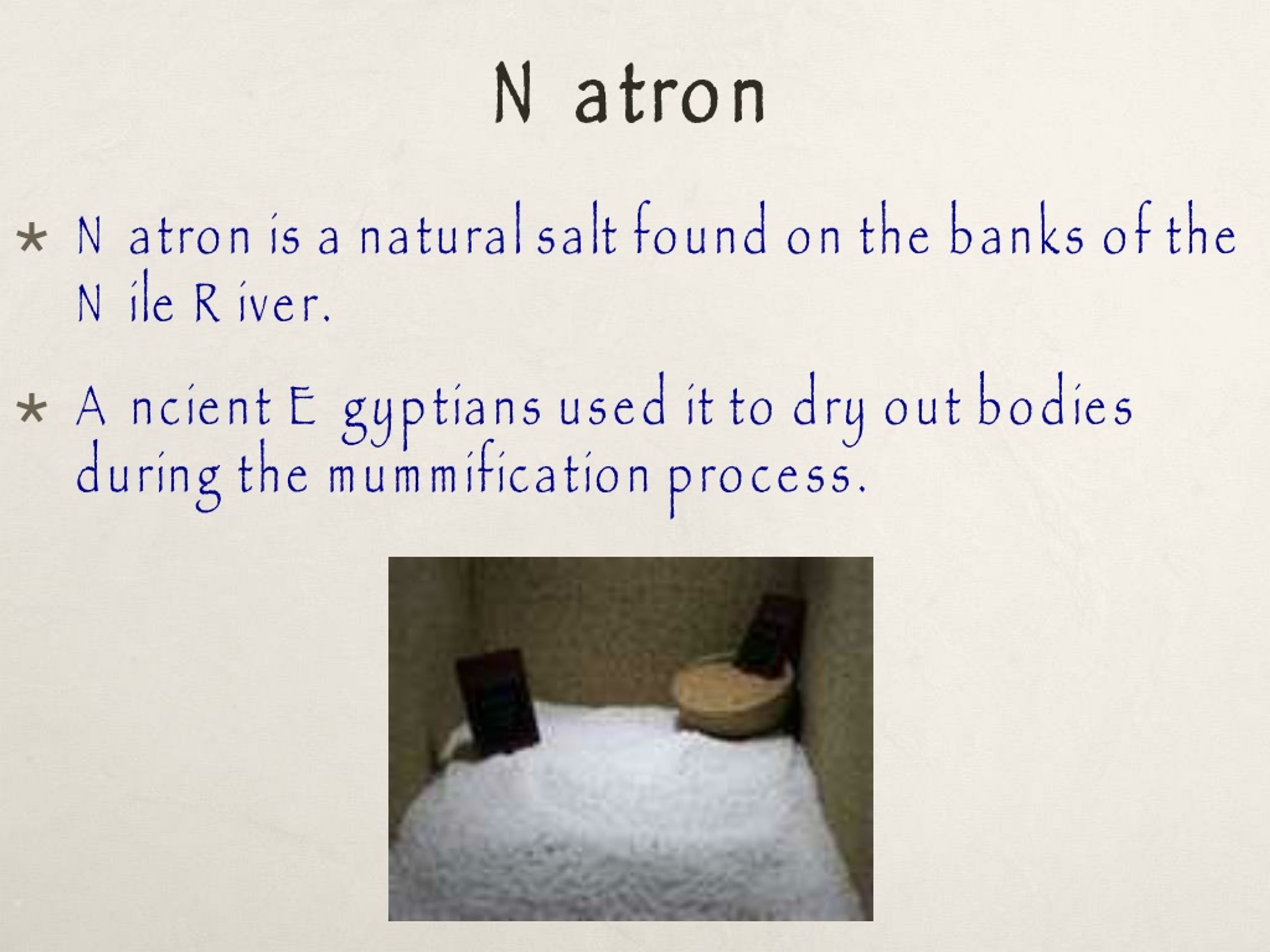 what was the purpose of natron in the mummification process