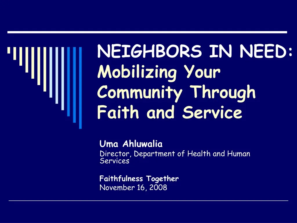 neighbors in need mobilizing your community through faith and service n.
