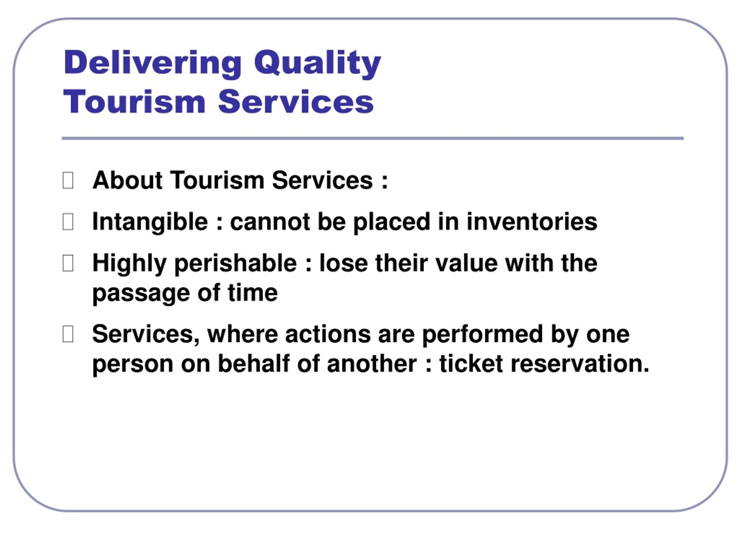 travelling service quality