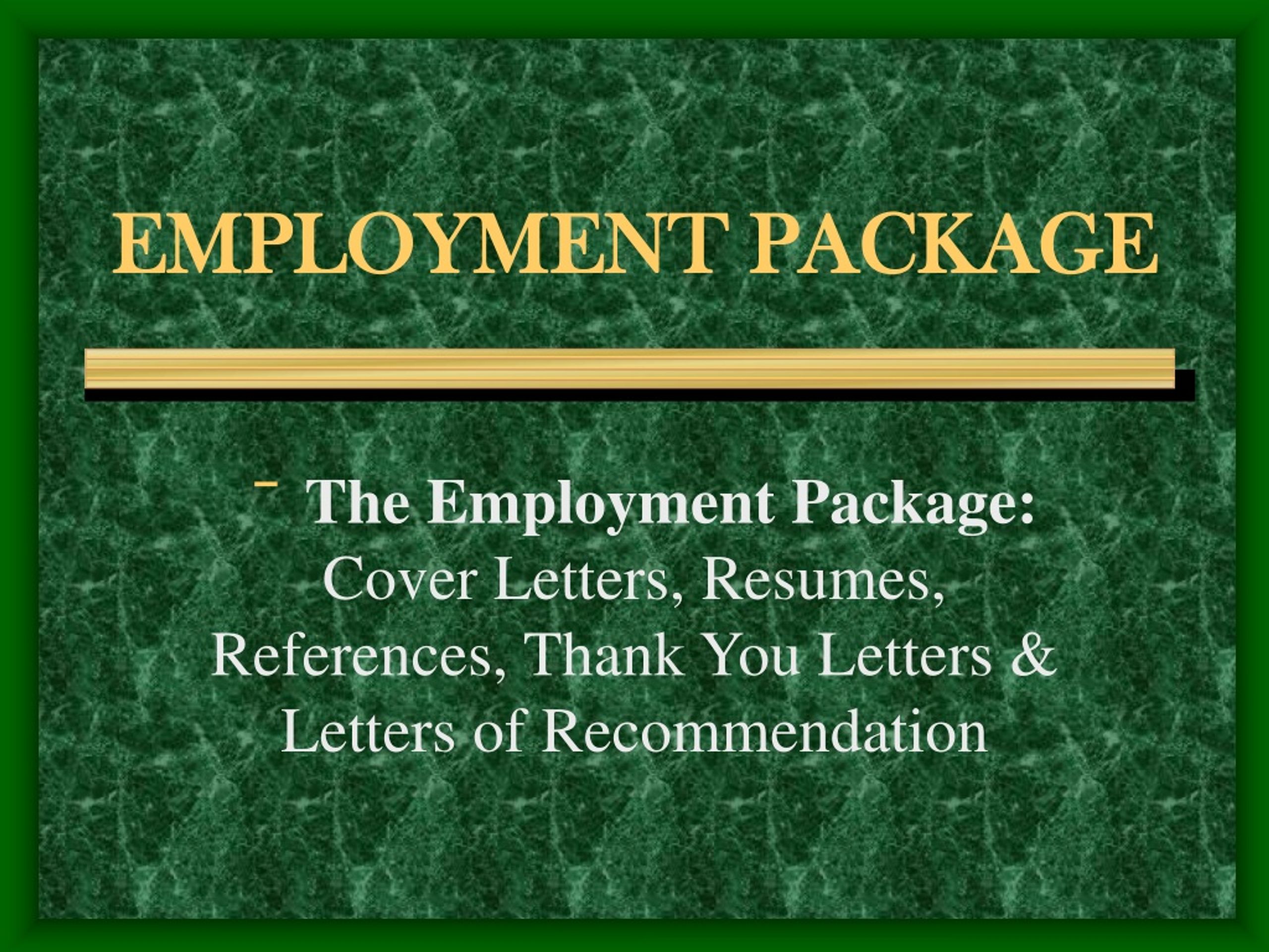 employment package assignment