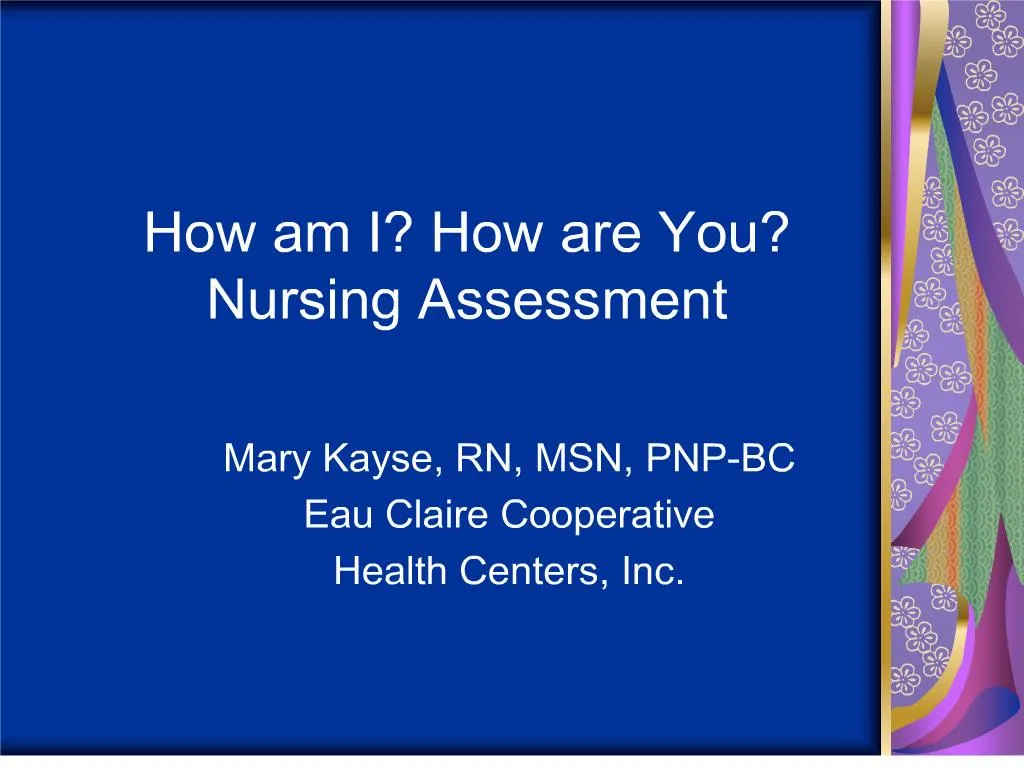 nursing assessment powerpoint presentation