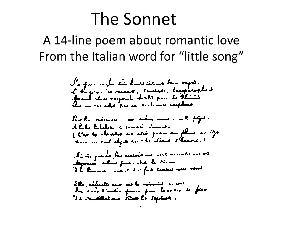the sonnet n.