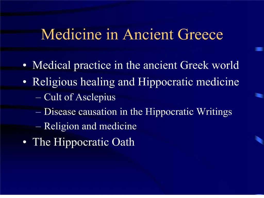 Ppt Medicine In Ancient Greece Powerpoint Presentation Free Download