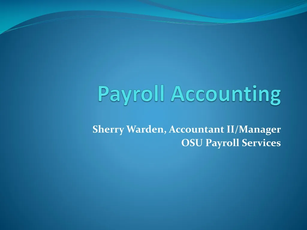 payroll accounting n.