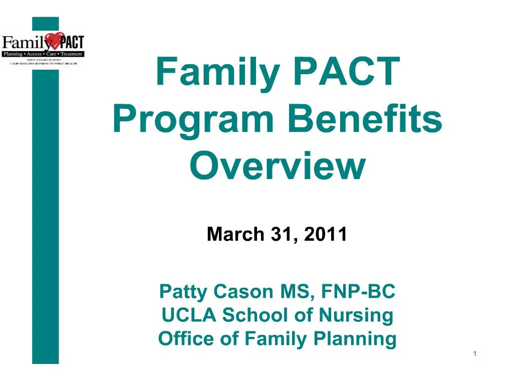 PPT Family PACT Program Benefits Overview PowerPoint Presentation