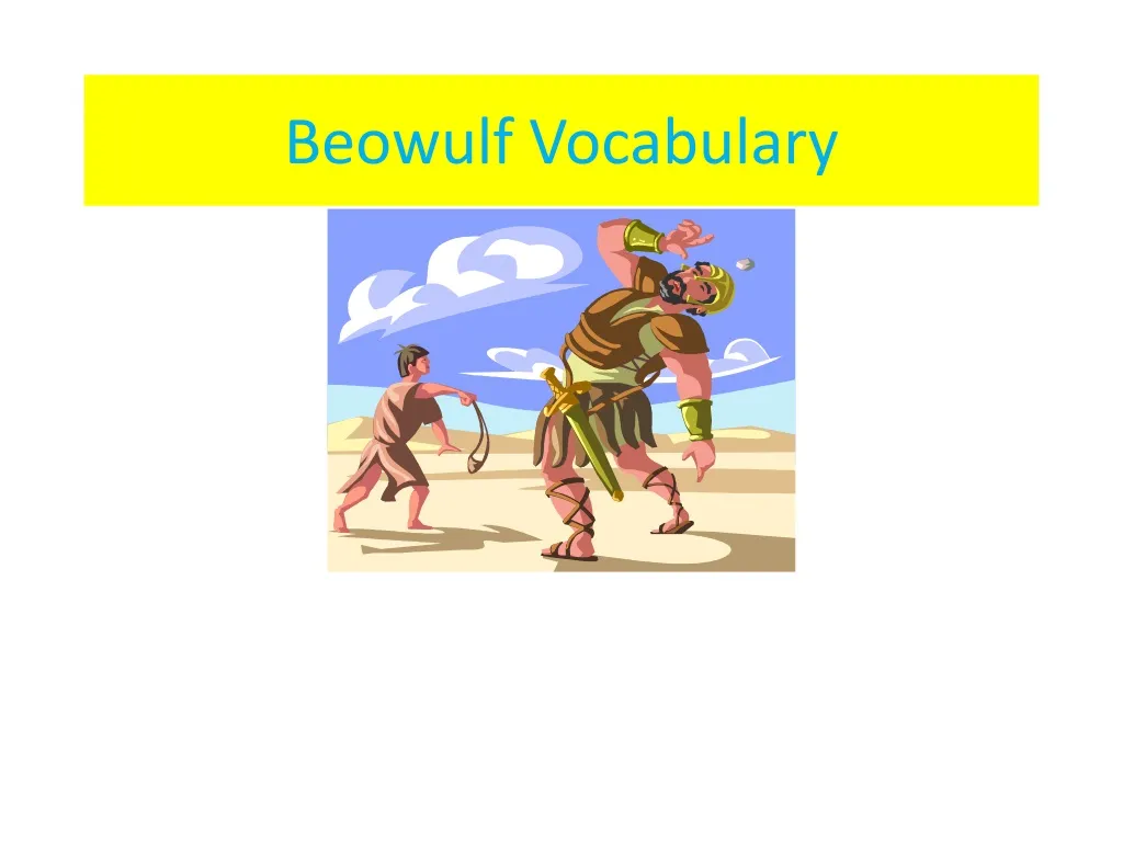 PPT - Beowulf Vocabulary PowerPoint Presentation, free download - ID:215026