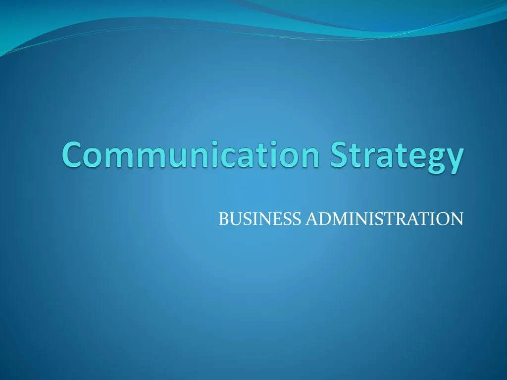 communication strategy n.
