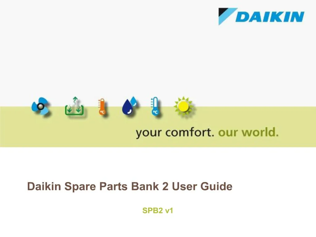 PPT Daikin Spare Parts Bank 2 User Guide PowerPoint Presentation