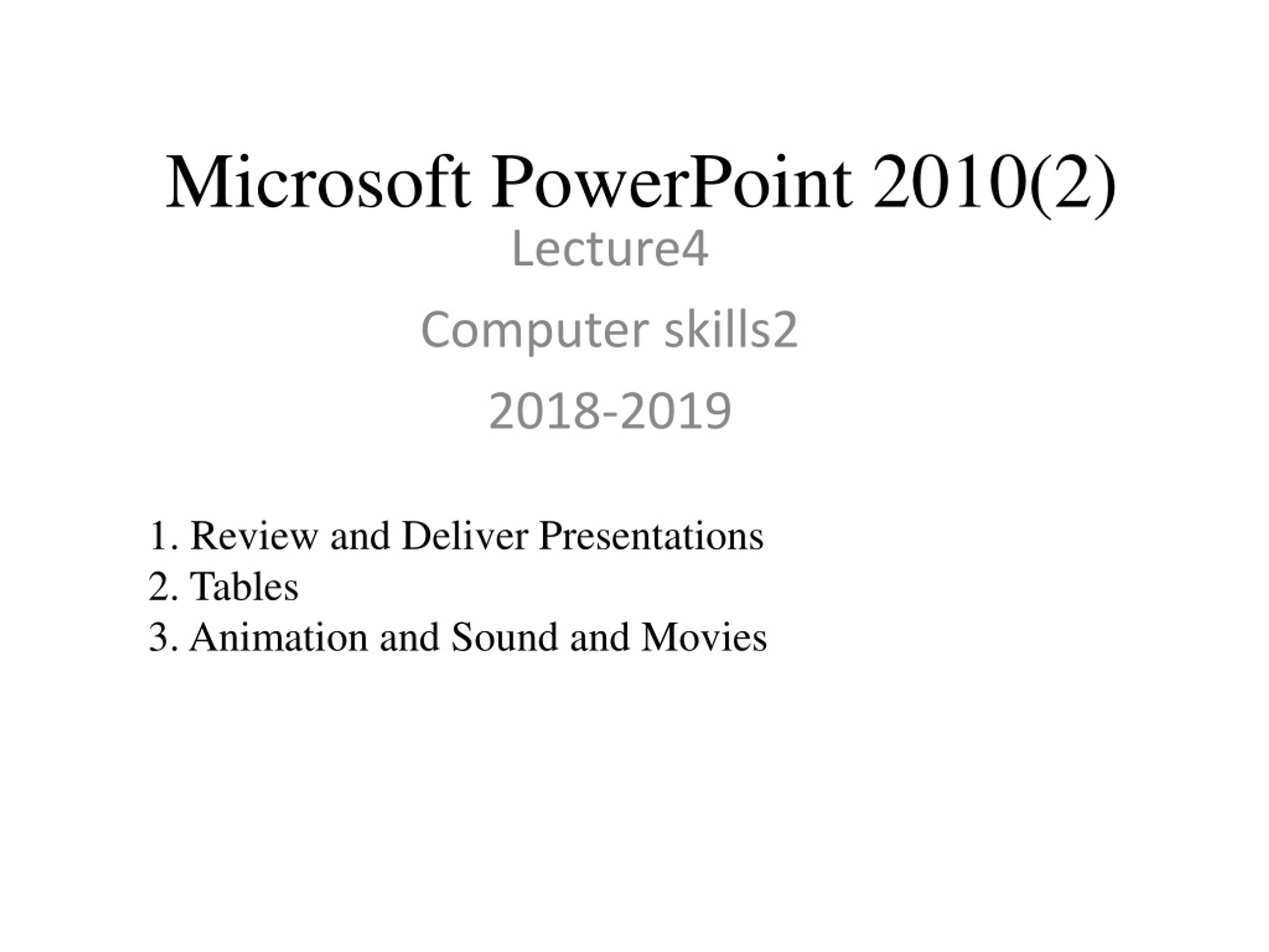 Ppt Microsoft Powerpoint 10 2 Powerpoint Presentation Free Download Id 216