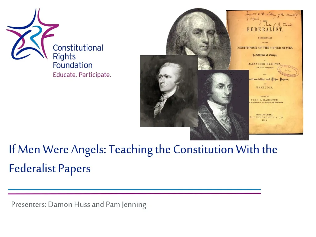 if men were angels teaching the constitution with n.