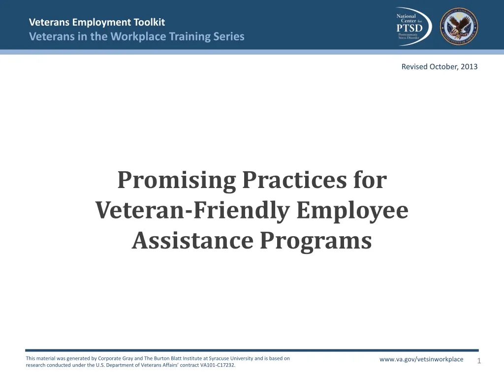 promising practices for veteran friendly employee assistance programs n.