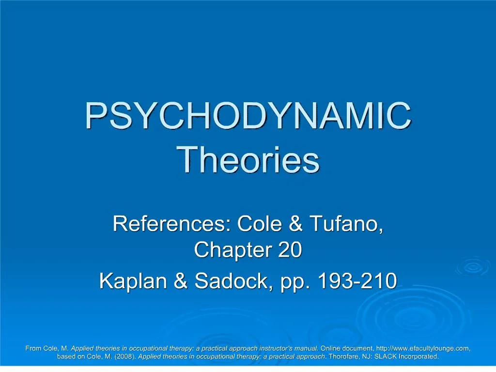 PPT - PSYCHODYNAMIC Theories PowerPoint Presentation, Free Download ...