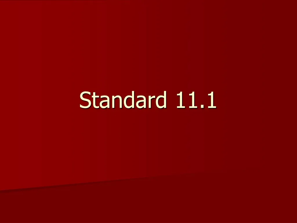 standard 11 1 n.
