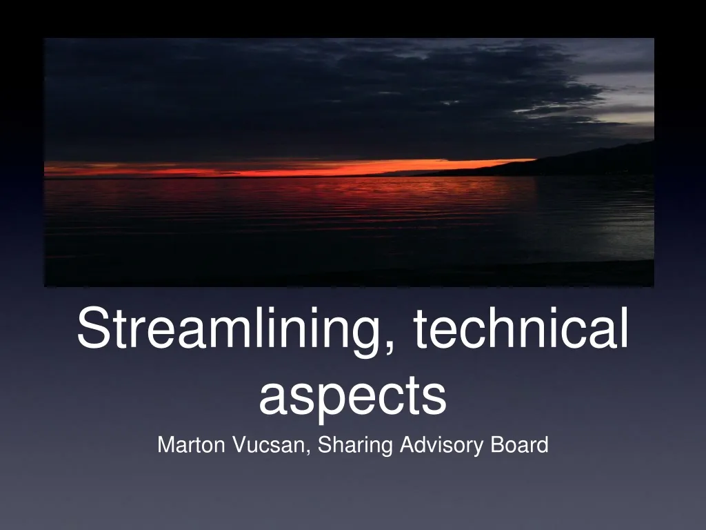 streamlining technical aspects n.