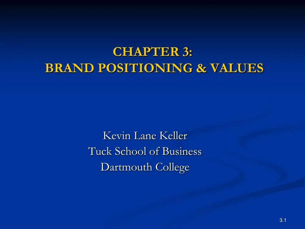 chapter 3 brand positioning values n.