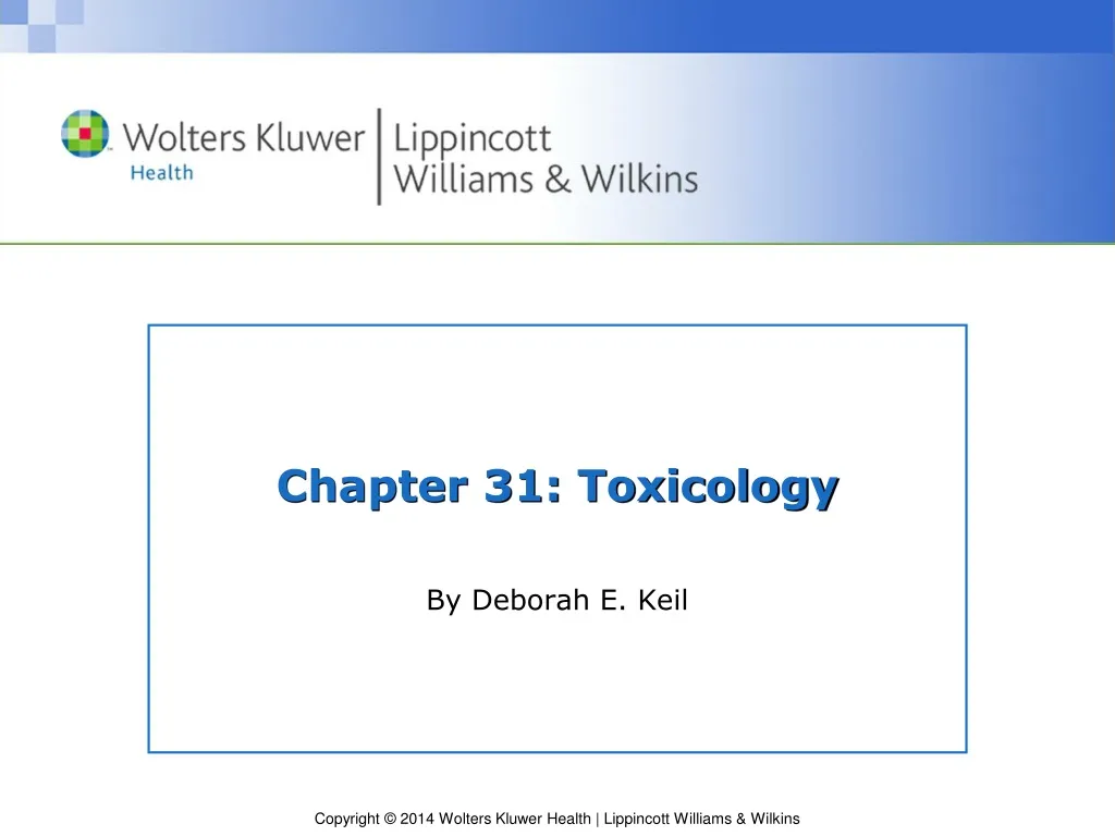 chapter 31 toxicology n.