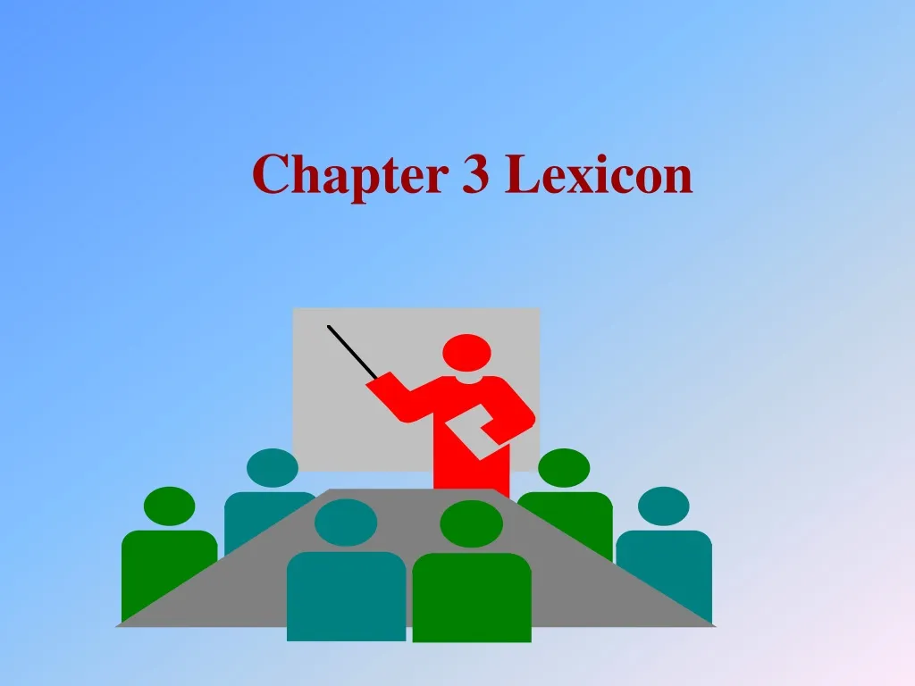 chapter 3 lexicon n.