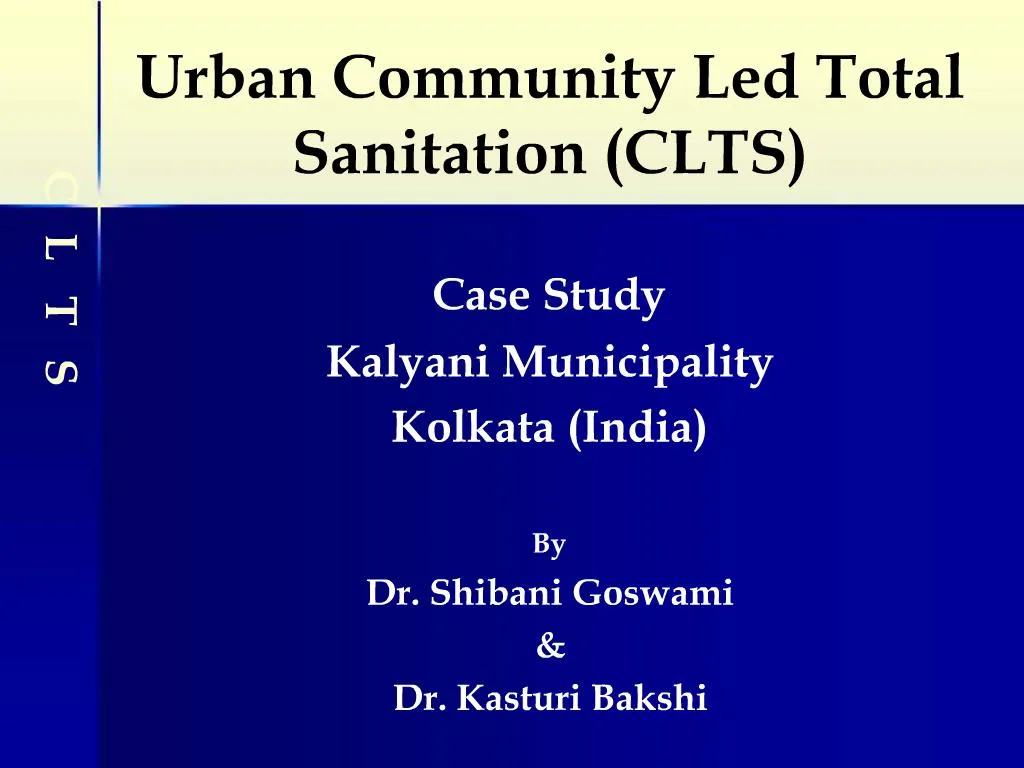 PPT - Urban Community Led Total Sanitation CLTS PowerPoint Presentation ...